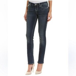 True Religion Dark Blue Denim Straight Leg 
Jeans W27